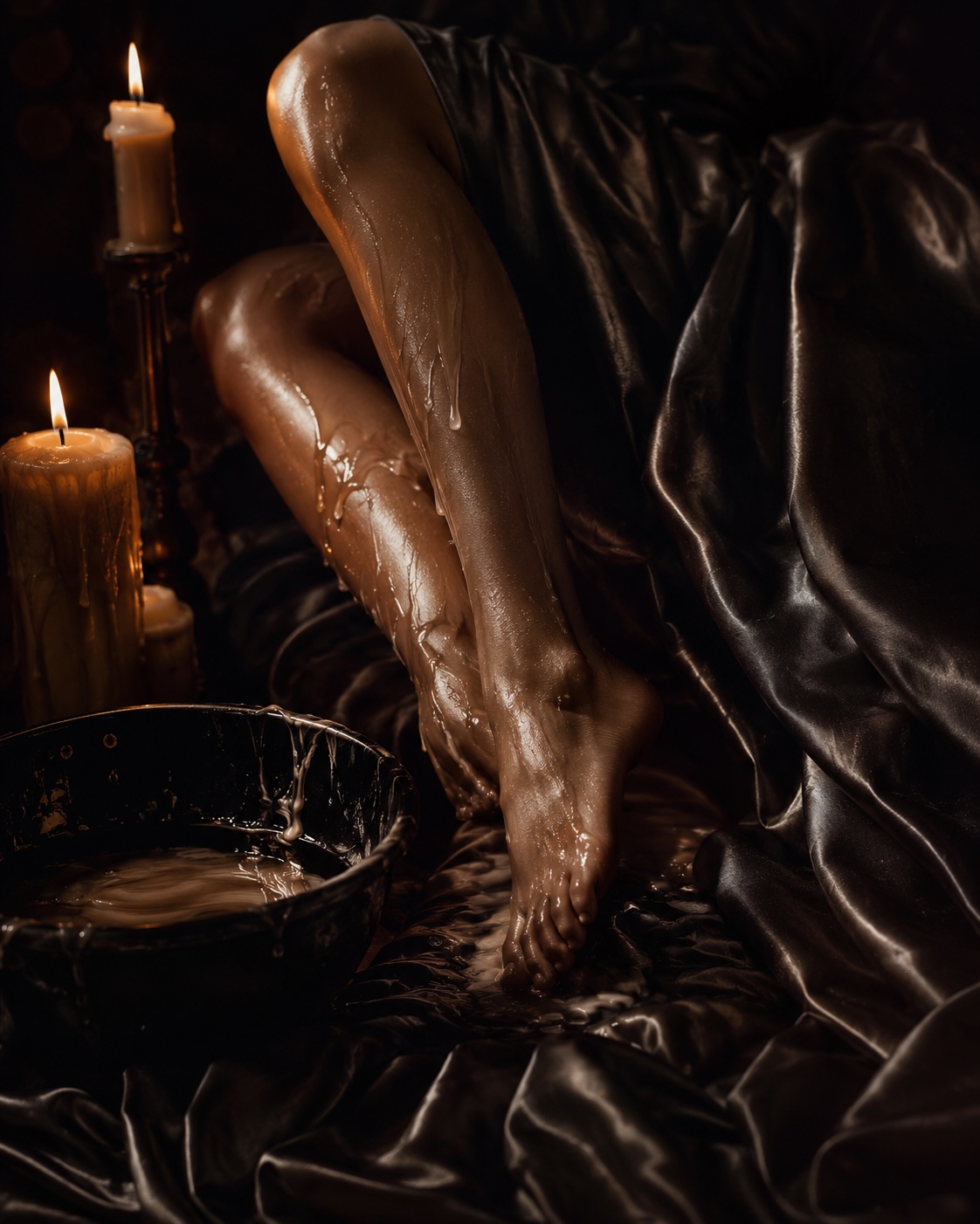 Heißes Wachs und Seide: Ein sinnliches Ritual zum Erleben